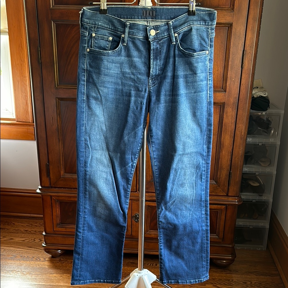 MOTHER Blue Straight Jeans Classic Timeless Style